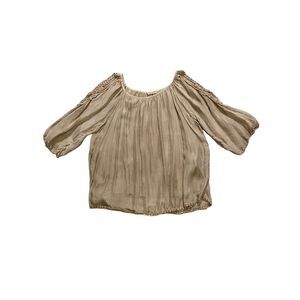 Meo Meli Silk Cold Shoulder Blouse | Size L